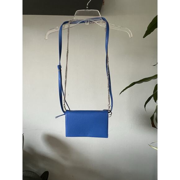 Allsaints crossbody leather bag, chain strap, wallet Fetch NEW w dustbag & tags - Picture 2 of 7